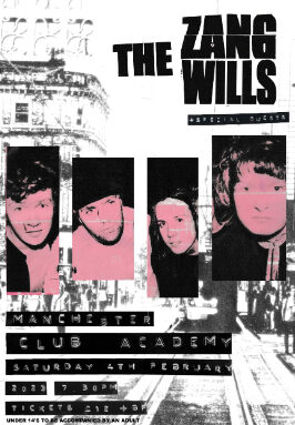 The Zangwills show poster for Manchester Club Academy in February 2023